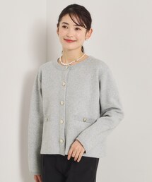 ITS'DEMO（イッツデモ）の「【花粉防止／手洗い可】ニットジャケット（ノーカラージャケット）」