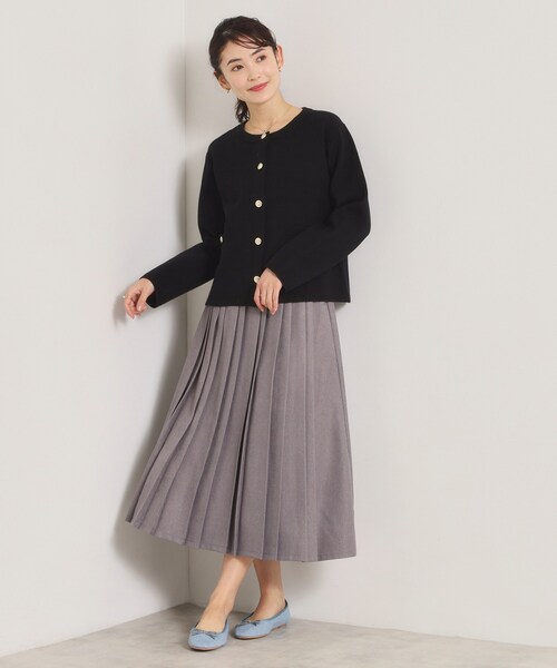 ITS'DEMO（イッツデモ）の「【花粉防止／手洗い可】ニットジャケット（ノーカラージャケット・レディース・グレー/アイボリー/ブラック/ピンク・00）」の10枚目の写真