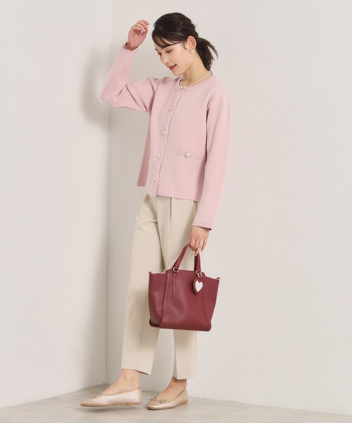 ITS'DEMO（イッツデモ）の「【花粉防止／手洗い可】ニットジャケット（ノーカラージャケット・レディース・グレー/アイボリー/ブラック/ピンク・00）」の13枚目の写真