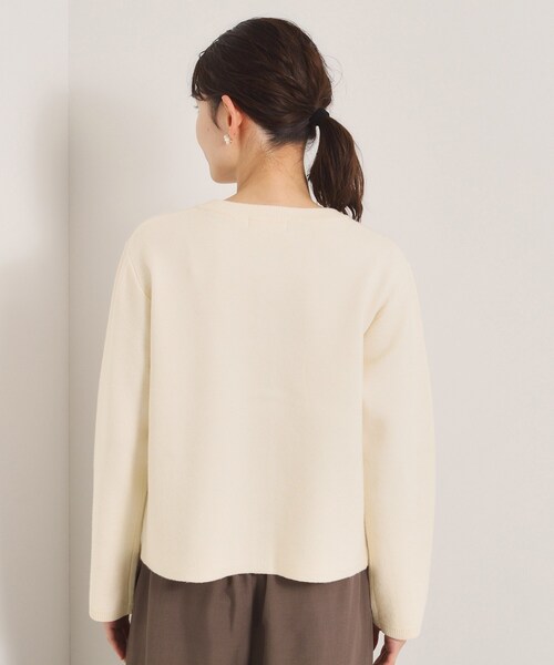 ITS'DEMO（イッツデモ）の「【花粉防止／手洗い可】ニットジャケット（ノーカラージャケット・レディース・グレー/アイボリー/ブラック/ピンク・00）」の18枚目の写真