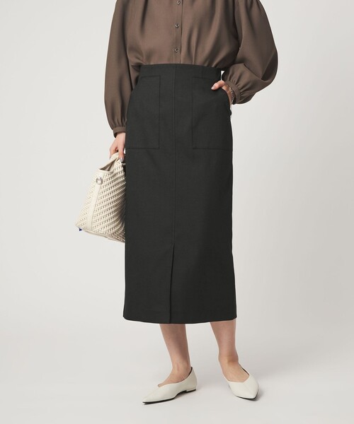 green label relaxing（グリーンレーベルリラクシング）の「［size SHORTあり］Daily Chic カラミ タイト スカート マシンウォッシャブル（スカート・レディース・ブラウン/その他1/ブラック・38/36/SHORT/40）」の10枚目の写真