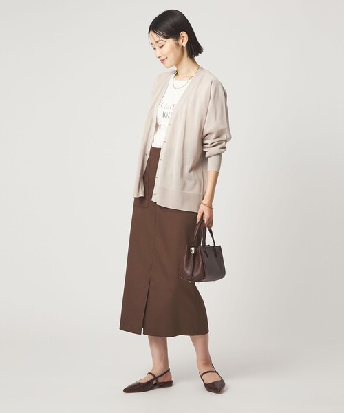 green label relaxing（グリーンレーベルリラクシング）の「［size SHORTあり］Daily Chic カラミ タイト スカート マシンウォッシャブル（スカート・レディース・ブラウン/その他1/ブラック・38/36/SHORT/40）」の16枚目の写真