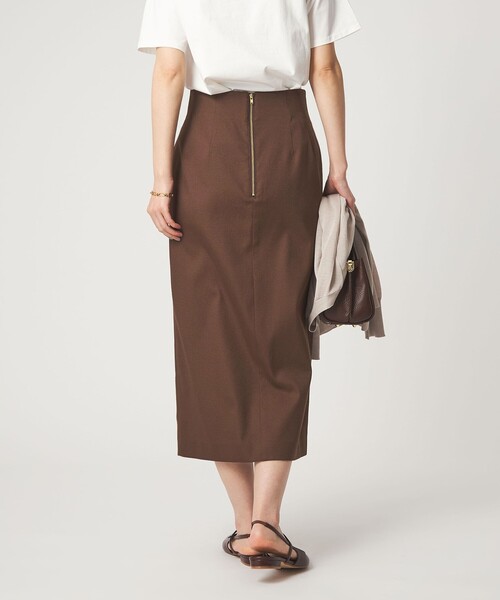 green label relaxing（グリーンレーベルリラクシング）の「［size SHORTあり］Daily Chic カラミ タイト スカート マシンウォッシャブル（スカート・レディース・ブラウン/その他1/ブラック・38/36/SHORT/40）」の18枚目の写真
