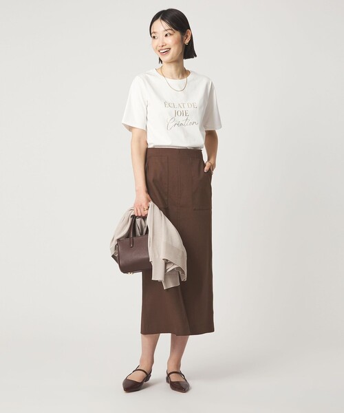 green label relaxing（グリーンレーベルリラクシング）の「［size SHORTあり］Daily Chic カラミ タイト スカート マシンウォッシャブル（スカート・レディース・ブラウン/その他1/ブラック・38/36/SHORT/40）」の19枚目の写真