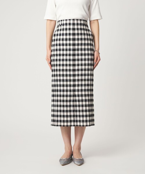 green label relaxing（グリーンレーベルリラクシング）の「［size SHORTあり］Daily Chic カラミ タイト スカート マシンウォッシャブル（スカート・レディース・ブラウン/その他1/ブラック・38/36/SHORT/40）」の22枚目の写真