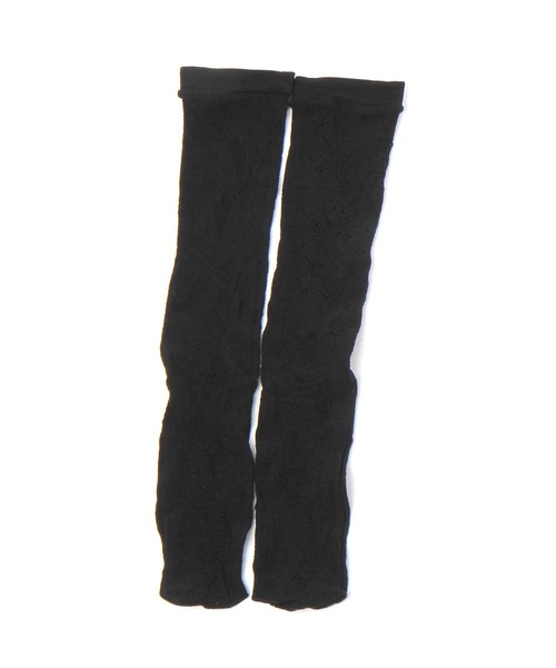 LEPSIM（レプシィム）の「レース柄ハイソックス　641111（ソックス/靴下・レディース・ブラック/アイボリー・ONE SIZE）」の2枚目の写真