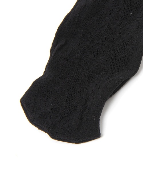 LEPSIM（レプシィム）の「レース柄ハイソックス　641111（ソックス/靴下・レディース・ブラック/アイボリー・ONE SIZE）」の4枚目の写真