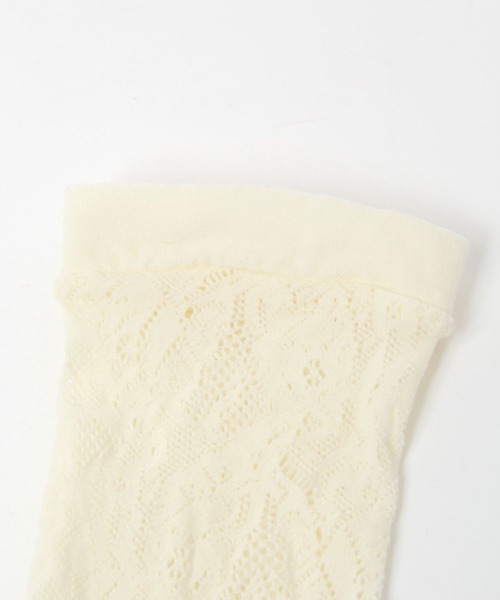 LEPSIM（レプシィム）の「レース柄ハイソックス　641111（ソックス/靴下・レディース・ブラック/アイボリー・ONE SIZE）」の5枚目の写真