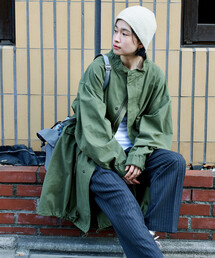 モッズコート（グリーン・カーキ/緑色系・ロング丈）ファッション通販