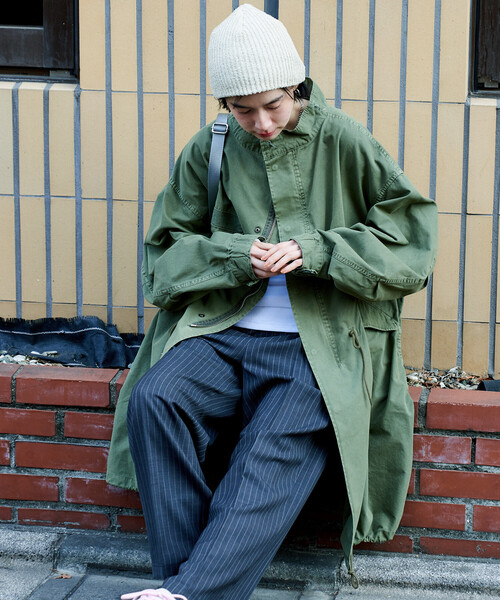 FREAK'S STORE(フリークスストア)の「M-65 フェード加工 ロング モッズコート(モッズコート・レディース・ピンク/ブルー/オリーブ/ブラック・フリ-)」の14枚目の写真