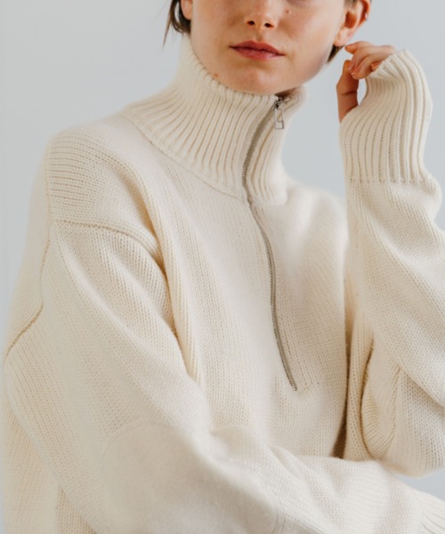 CREDONA（クレドナ）の「WOOL DRIVERS KNIT/ウールドライバーズニット（ニット/セーター・レディース・ベージュ/アイボリー・FREE）」の16枚目の写真