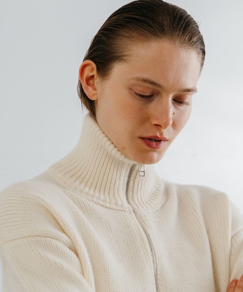 CREDONA（クレドナ）の「WOOL DRIVERS KNIT/ウールドライバーズニット（ニット/セーター・レディース・ベージュ/アイボリー・FREE）」の21枚目の写真