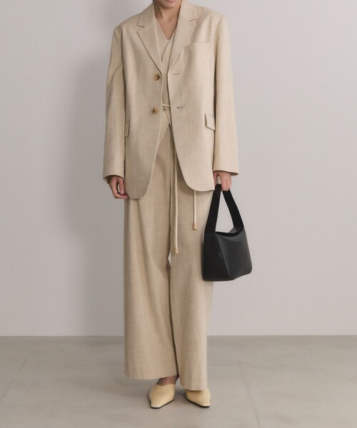 ADAM ET ROPE'（アダムエロペ）の「【PFT】Flap medium Bag（ショルダーバッグ・レディース・ブラック/クリーム・FREE）」の10枚目の写真