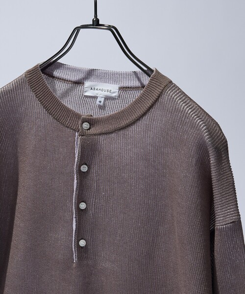 ABAHOUSE（アバハウス）の「リブニット ヘンリーネック プルオーバー（ニット/セーター・メンズ・ブラック/ライトブラウン/グレー・46/48）」の3枚目の写真