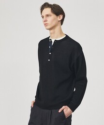 ABAHOUSE | リブニット ヘンリーネック プルオーバー(ニット/セーター)