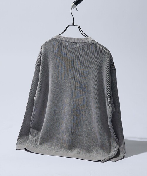 ABAHOUSE（アバハウス）の「リブニット ヘンリーネック プルオーバー（ニット/セーター・メンズ・ブラック/ライトブラウン/グレー・46/48）」の6枚目の写真