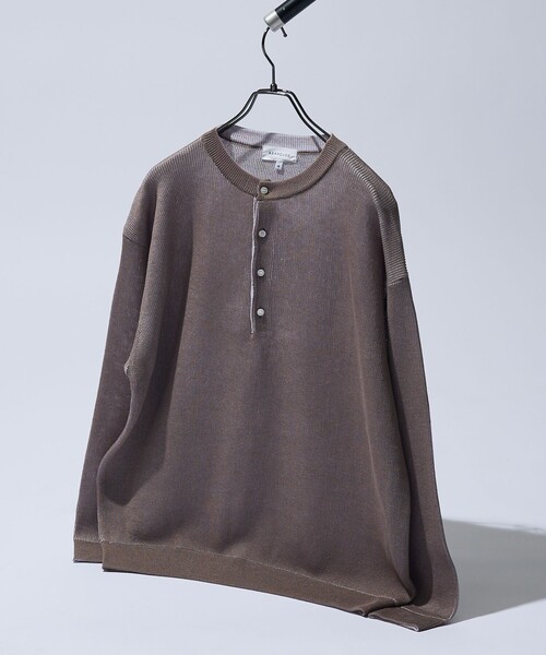 ABAHOUSE（アバハウス）の「リブニット ヘンリーネック プルオーバー（ニット/セーター・メンズ・ブラック/ライトブラウン/グレー・46/48）」の17枚目の写真