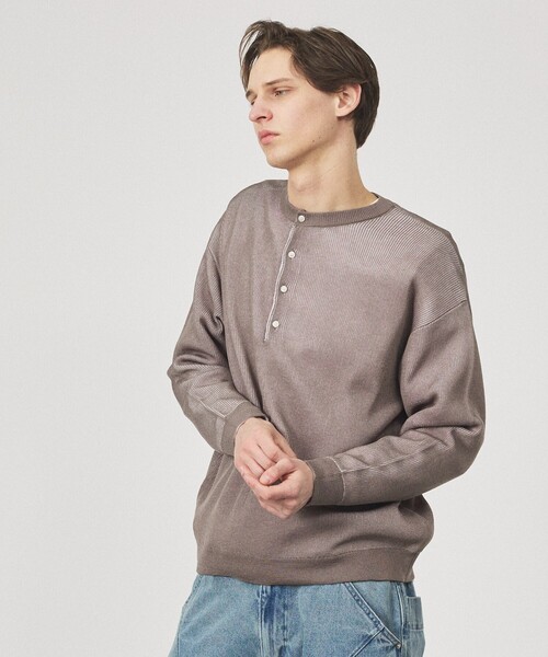 ABAHOUSE（アバハウス）の「リブニット ヘンリーネック プルオーバー（ニット/セーター・メンズ・ブラック/ライトブラウン/グレー・46/48）」の20枚目の写真