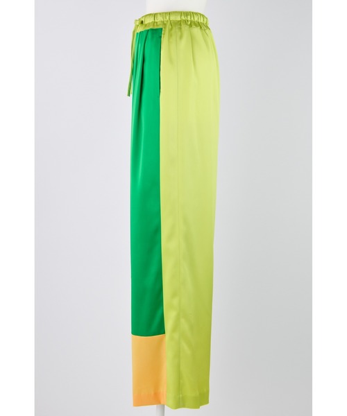 ENFOLD（エンフォルド）の「ミッションサテン カラーブロックPT（その他パンツ・レディース・グリーン・36）」の4枚目の写真