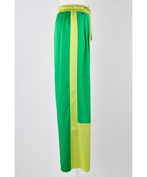 ENFOLD（エンフォルド）の「ミッションサテン カラーブロックPT（その他パンツ・レディース・グリーン・36）」の2枚目の写真