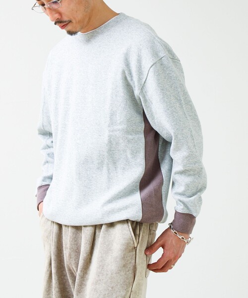 GLOSTER（グロスター）の「【一枚でサマになる】ブークレ配色ラインプルオーバー（Tシャツ/カットソー・メンズ・ライトグレー/ネイビー/ブラック・S/M/L）」の13枚目の写真