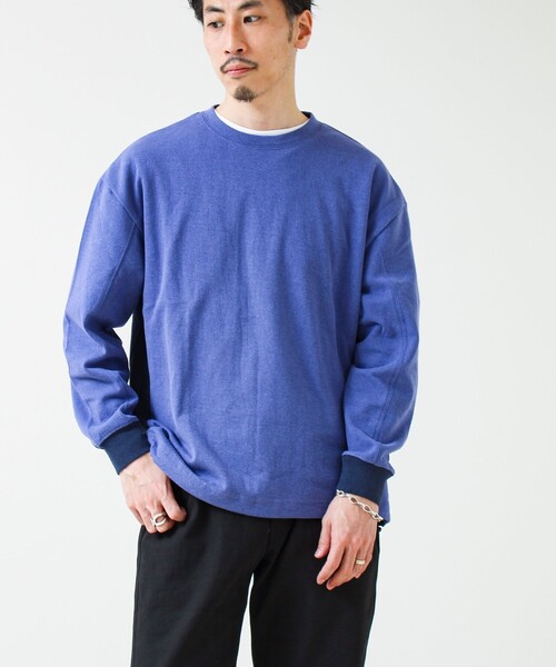 GLOSTER（グロスター）の「【一枚でサマになる】ブークレ配色ラインプルオーバー（Tシャツ/カットソー・メンズ・ライトグレー/ネイビー/ブラック・S/M/L）」の20枚目の写真