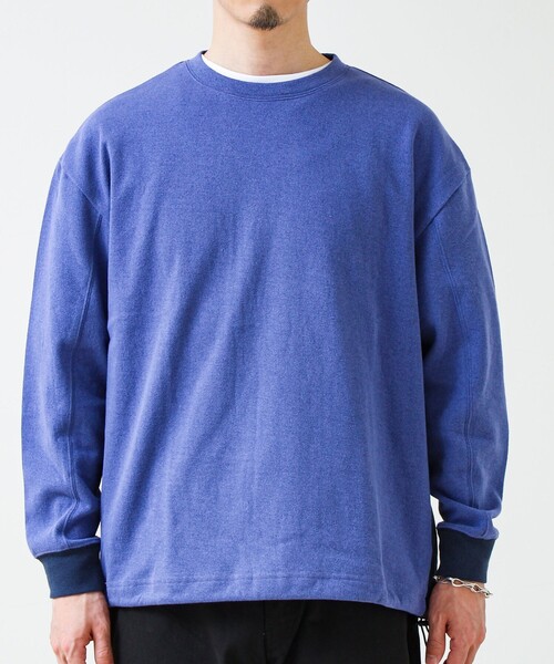 GLOSTER（グロスター）の「【一枚でサマになる】ブークレ配色ラインプルオーバー（Tシャツ/カットソー・メンズ・ライトグレー/ネイビー/ブラック・S/M/L）」の22枚目の写真