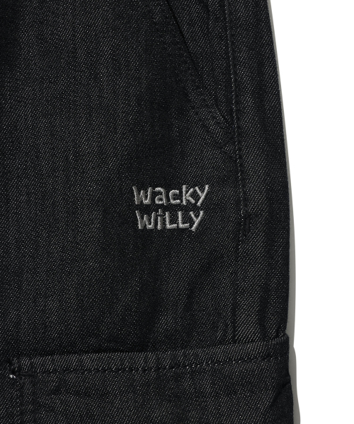 Wacky WiLLy(ワッキーウィリー)の「ワイドバンディングカーゴデニムパンツブラック(デニムパンツ・レディース・その他・SMALL/MEDIUM/LARGE/X-LARGE)」の5枚目の写真