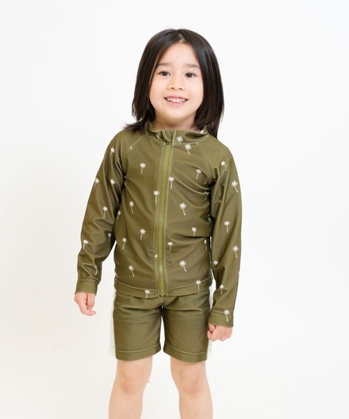 RIO（リオ）の「セパレート水着3点セット（水着・キッズ・ネイビー/ダークブラウン/カーキ/アイボリー・100cm/110cm/120cm/130cm/140cm）」の3枚目の写真