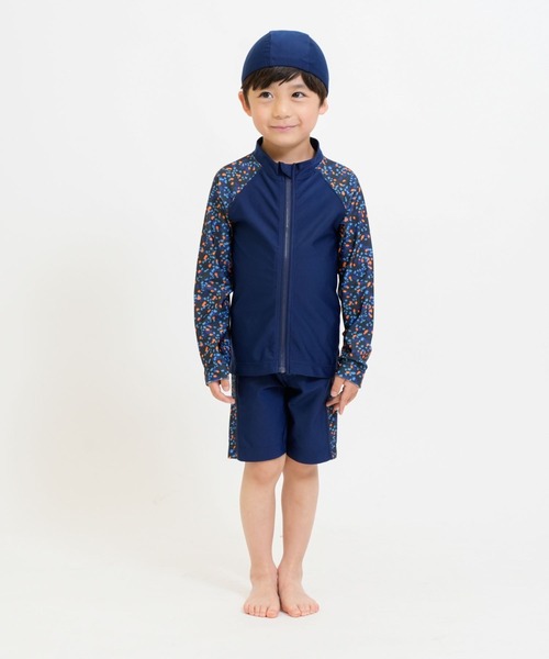 RIO（リオ）の「セパレート水着3点セット（水着・キッズ・ネイビー/ダークブラウン/カーキ/アイボリー・100cm/110cm/120cm/130cm/140cm）」の21枚目の写真