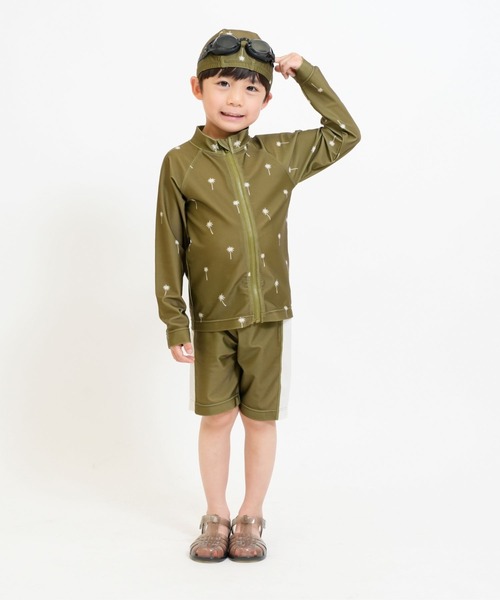 RIO（リオ）の「セパレート水着3点セット（水着・キッズ・ネイビー/ダークブラウン/カーキ/アイボリー・100cm/110cm/120cm/130cm/140cm）」の15枚目の写真