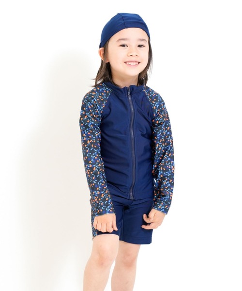 RIO（リオ）の「セパレート水着3点セット（水着・キッズ・ネイビー/ダークブラウン/カーキ/アイボリー・100cm/110cm/120cm/130cm/140cm）」の18枚目の写真