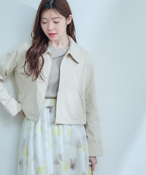 12Twelve Agenda(トゥエルブ アジェンダ)の「撥水衿付クロップドブルドン(ブルゾン・レディース・ベージュ/ブラウン/ブラック・M)」の3枚目の写真