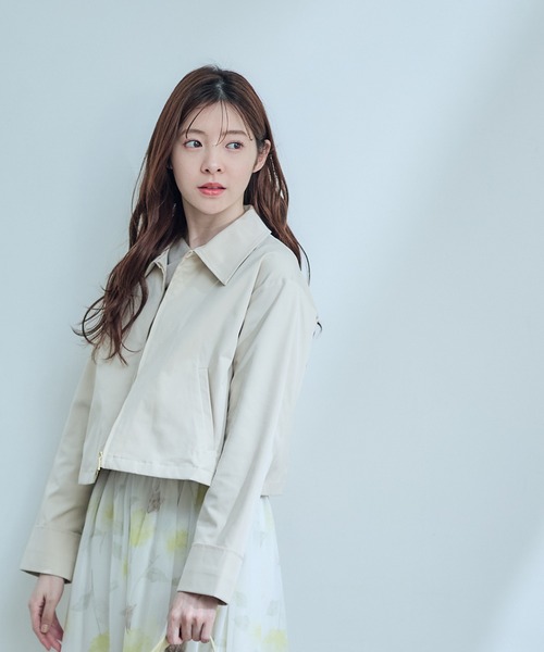 12Twelve Agenda(トゥエルブ アジェンダ)の「撥水衿付クロップドブルドン(ブルゾン・レディース・ベージュ/ブラウン/ブラック・M)」の10枚目の写真