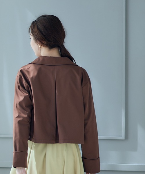 12Twelve Agenda(トゥエルブ アジェンダ)の「撥水衿付クロップドブルドン(ブルゾン・レディース・ベージュ/ブラウン/ブラック・M)」の21枚目の写真
