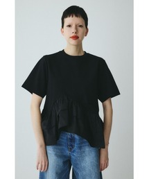 HeRIN.CYE（ヘリンドットサイ）の「Frill hem ponte tops　　フリルヘムポンチトップス（Tシャツ/カットソー）」
