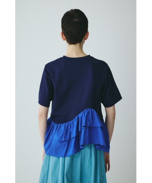 HeRIN.CYE(ヘリンドットサイ)の「Frill hem ponte tops フリルヘムポンチトップス(Tシャツ/カットソー・レディース・ネイビー/ブラック/ホワイト・FREE)」の15枚目の写真