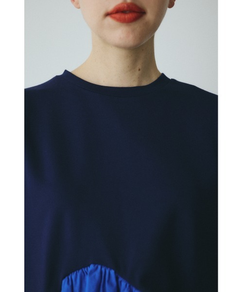 HeRIN.CYE(ヘリンドットサイ)の「Frill hem ponte tops フリルヘムポンチトップス(Tシャツ/カットソー・レディース・ネイビー/ブラック/ホワイト・FREE)」の16枚目の写真