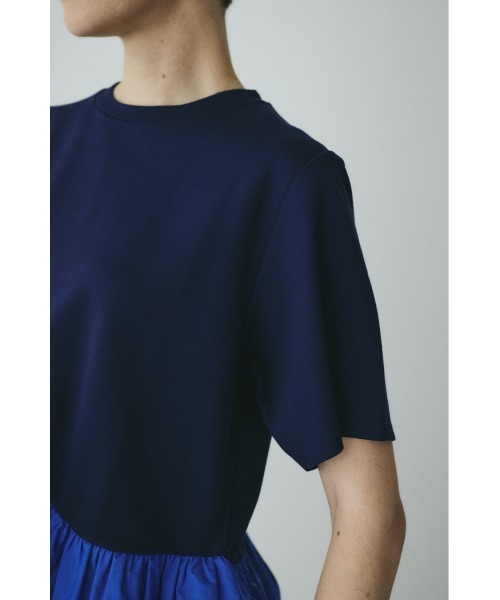 HeRIN.CYE(ヘリンドットサイ)の「Frill hem ponte tops フリルヘムポンチトップス(Tシャツ/カットソー・レディース・ネイビー/ブラック/ホワイト・FREE)」の18枚目の写真