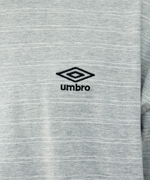 UMBRO（アンブロ）の「UMBRO × PUBLUX/アンブロ ＜吸水速乾＞別注　ワンポイント ロゴ ボーダー Tシャツ　限定展開（Tシャツ/カットソー・メンズ・ブラック/ネイビー/ライトグレー/ホワイト・LARGE/MEDIUM）」の17枚目の写真