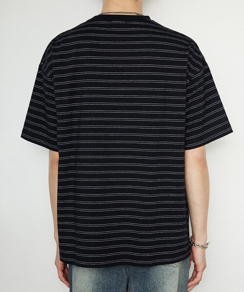 UMBRO(アンブロ)の「UMBRO × PUBLUX/アンブロ 別注 ワンポイント ロゴ ボーダー Tシャツ 限定展開(Tシャツ/カットソー・メンズ・ブラック/ネイビー/ライトグレー/ホワイト・LARGE/MEDIUM)」の16枚目の写真