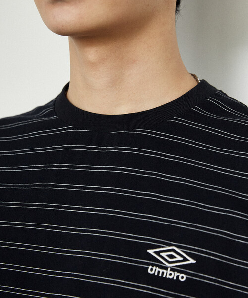 UMBRO(アンブロ)の「UMBRO × PUBLUX/アンブロ 別注 ワンポイント ロゴ ボーダー Tシャツ 限定展開(Tシャツ/カットソー・メンズ・ブラック/ネイビー/ライトグレー/ホワイト・LARGE/MEDIUM)」の17枚目の写真