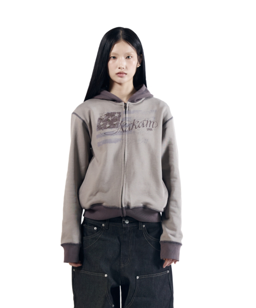 AAKAM（アーカム）の「Star-Spangled Zip-Up hoodie (Brown)（パーカー・レディース・その他・1/2）」の5枚目の写真