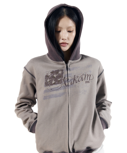 AAKAM（アーカム）の「Star-Spangled Zip-Up hoodie (Brown)（パーカー・レディース・その他・1/2）」の6枚目の写真