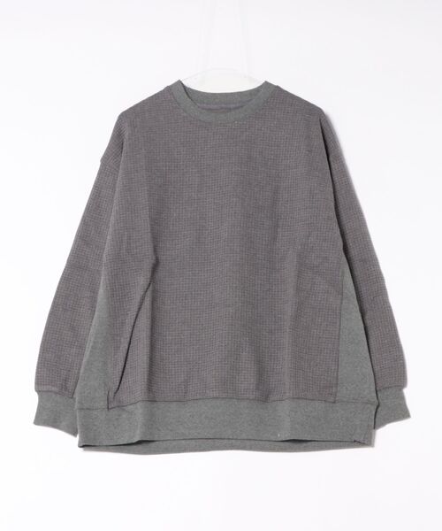 many men many mind（メニーメンメニーマインド）の「【SR】【it】【many men many mind】CVCワッフル 切り替えプルオーバー（Tシャツ/カットソー・メンズ・カーキ/グレー系その他/ブラック/ホワイト・X-LARGE/LARGE）」の3枚目の写真