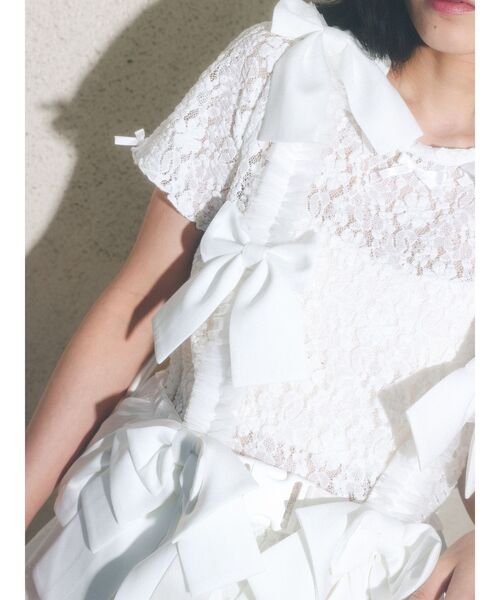 merry jenny（メリージェニー）の「Tulle ribbon harness（ベルト・レディース・ピンク/オフホワイト/ライトブルー・FREE）」の5枚目の写真