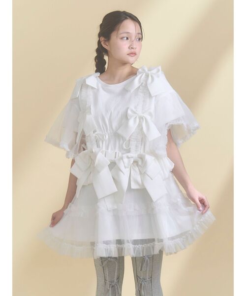 merry jenny（メリージェニー）の「Tulle ribbon harness（ベルト・レディース・ピンク/オフホワイト/ライトブルー・FREE）」の8枚目の写真