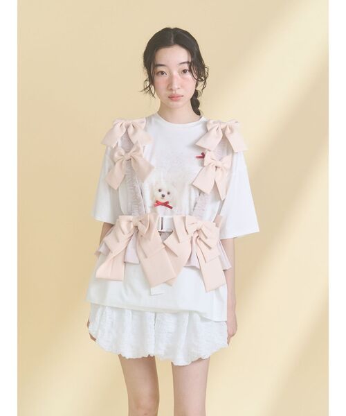 merry jenny（メリージェニー）の「Tulle ribbon harness（ベルト・レディース・ピンク/オフホワイト/ライトブルー・FREE）」の12枚目の写真