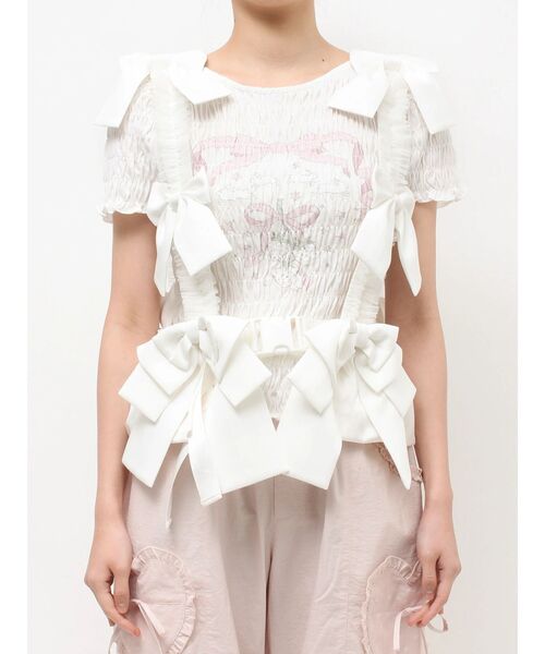 merry jenny（メリージェニー）の「Tulle ribbon harness（ベルト・レディース・ピンク/オフホワイト/ライトブルー・FREE）」の19枚目の写真