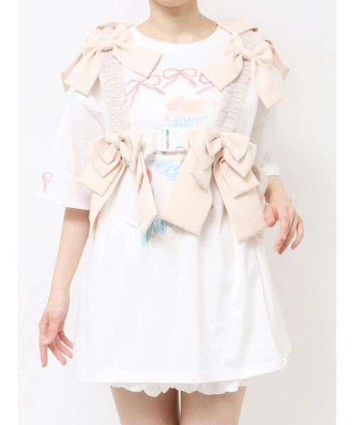 merry jenny（メリージェニー）の「Tulle ribbon harness（ベルト・レディース・ピンク/オフホワイト/ライトブルー・FREE）」の5枚目の写真